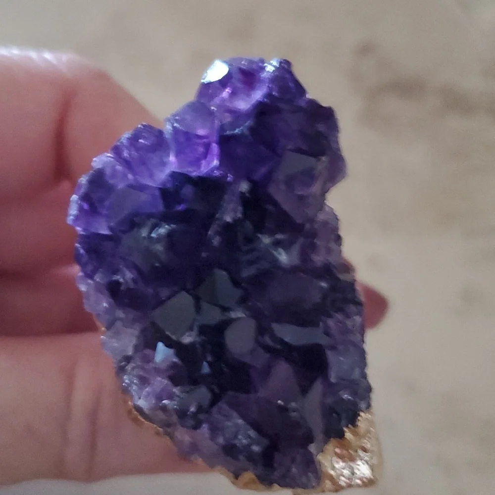 Genuine Amethyst Crystal Bottle Stopper nwot